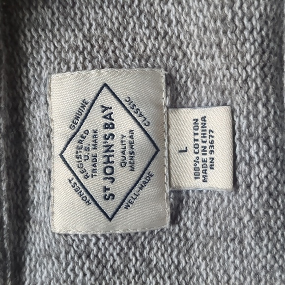 St. John's Bay L Sweater Men's Gray - Picture 2 of 4